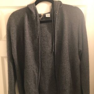 Barney’s 100% cashmere zip up hoodie